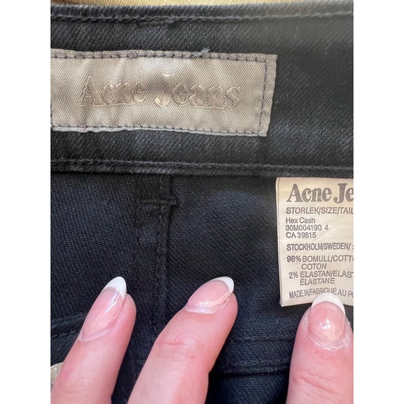 Women's Acne Jeans Pants, Size 4 Black - Picture 7 of 9